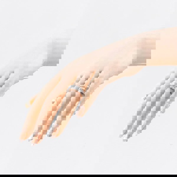 T. H. Baker 9ct White Gold 1.00ct Lab Grown Diamond Two Row Ring LGR34374-100CH