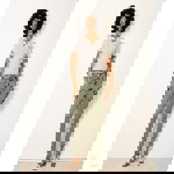 Blue Vanilla Slim Leg Stretch Denim Scarf Trousers