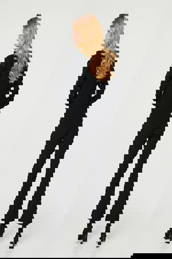 Black | Sparkly Lace Embellished Relaxed Jumper
