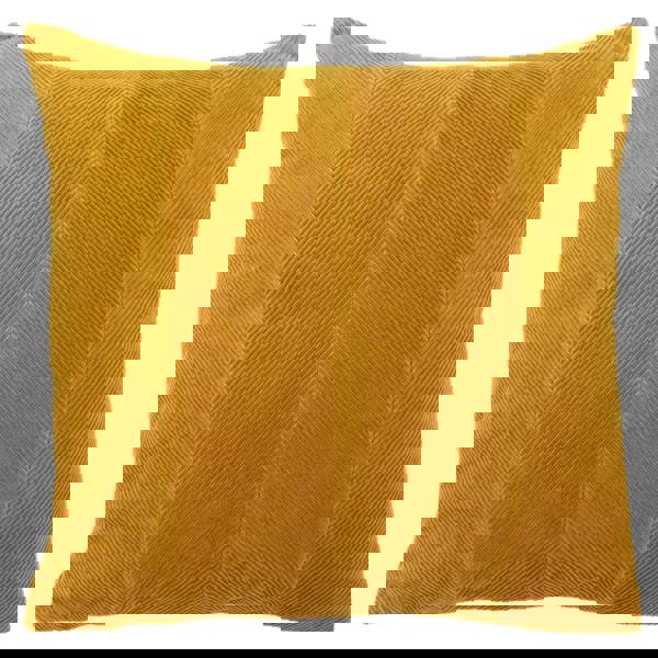Furn Jagger Geometric Design Curdory Cushion Cover - Ochre