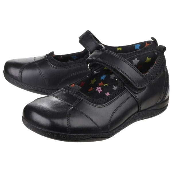 Hush Puppies Cindy Senior Leather Girls's Black Shoes