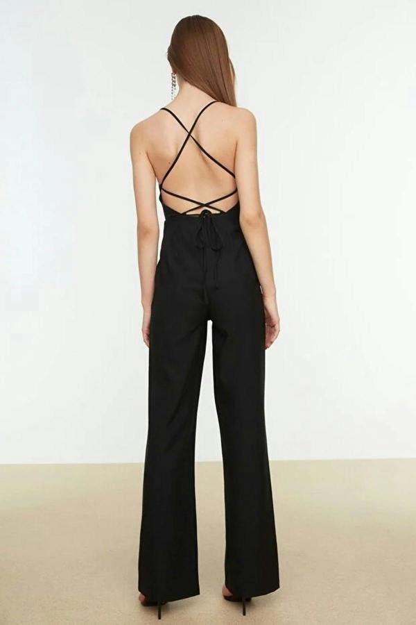 WOVCOR Woven Jumpsuit with Back Detail
