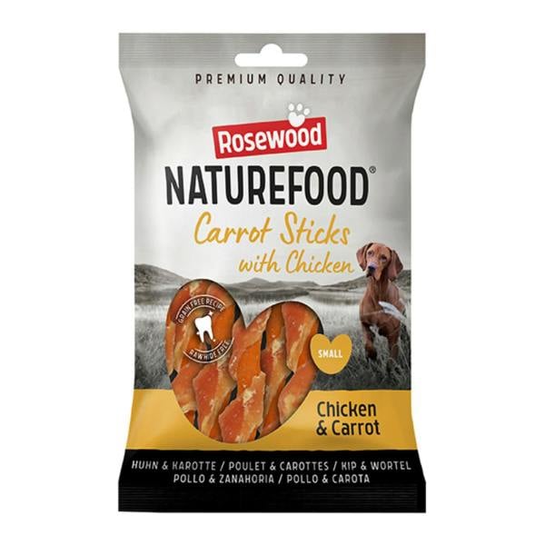 Rosewood Naturefood Chicken Wrapped Carrot Sticks 80g