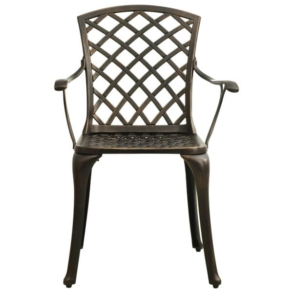 Berkfield Garden Chairs 4 pcs Cast Aluminium Bronze