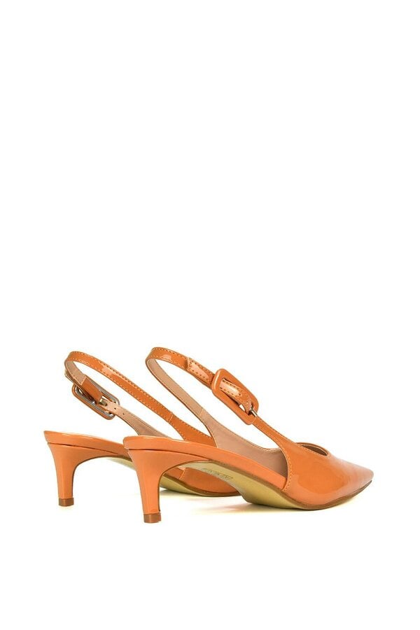 XY LONDON Kitten Heel Court Shoes With Slingback