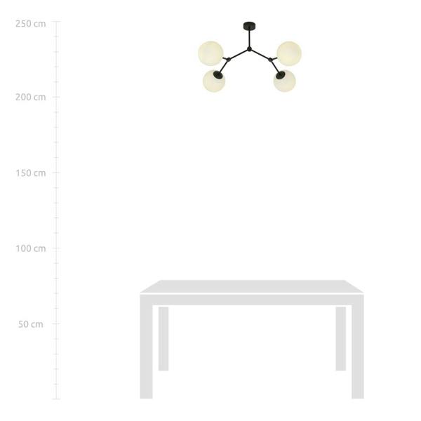 Emibig SPACE Ceiling lamp  4 x E14 Black with White Shade