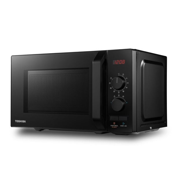 Toshiba MW2-AM20PF(BK) 20 Litre 26cm High, Freestanding Small Standard Microwave Oven - Black
