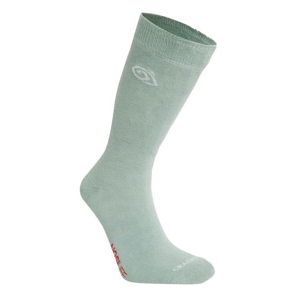 Craghoppers Unisex Adult Insect Repellent Socks (Pack of 2) - Soft Grey/Lichen Green Marl - 