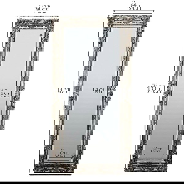 Exclusive Mirrors Hampshire Full Length Mirror Antique Silver - 170cm x 84cm