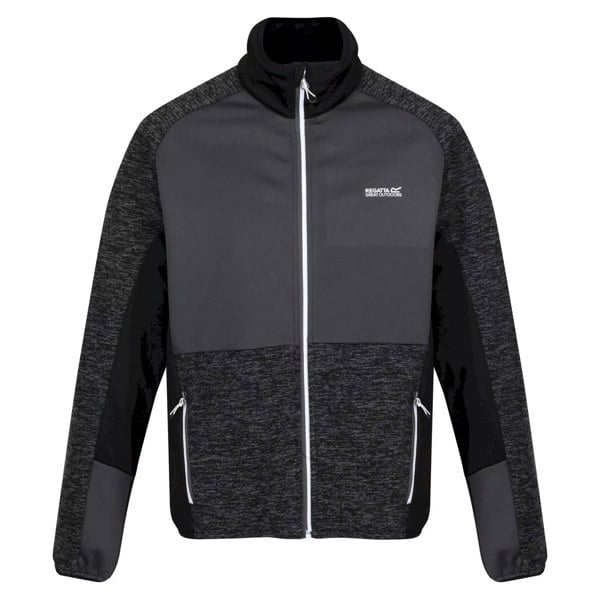 Regatta Mens Coladane IV Full Zip Fleece Jacket - Black/Dark Grey