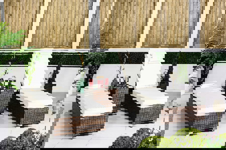 Giardino Set of 2 Sun Loungers & Table Set
