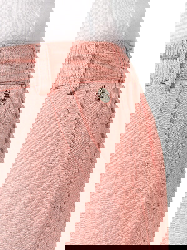 PennyPlain Linen Blend Cropped Trousers - Dusk