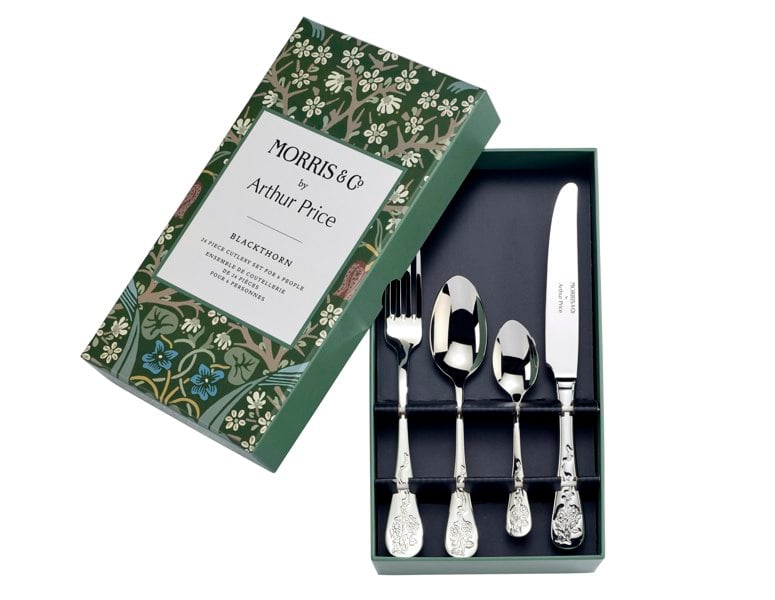 Arthur Price Morris & Co. 'Blackthorn' stainless steel 24 piece 6 person Gift Boxed cutlery set