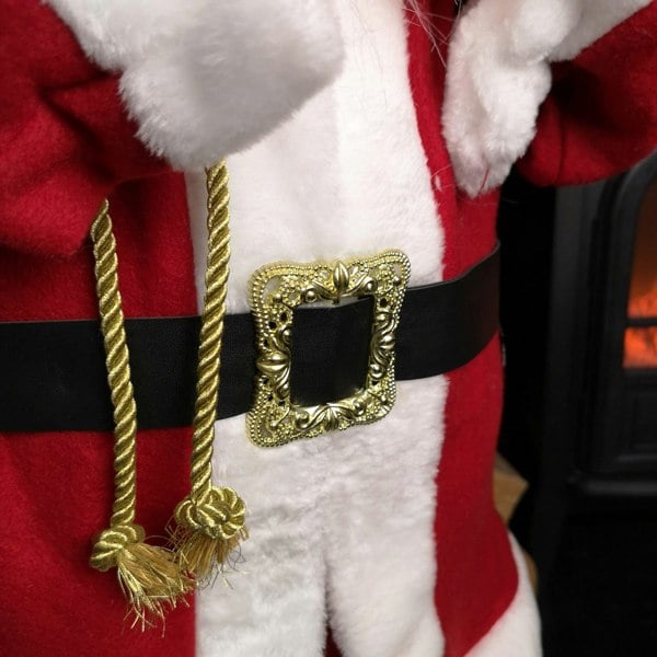 Samuel Alexander 80cm Red Standing Santa Claus Indoor Decoration with Present and Green Sack