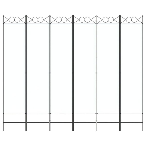 Berkfield 6-Panel Room Divider White 240x200 cm Fabric
