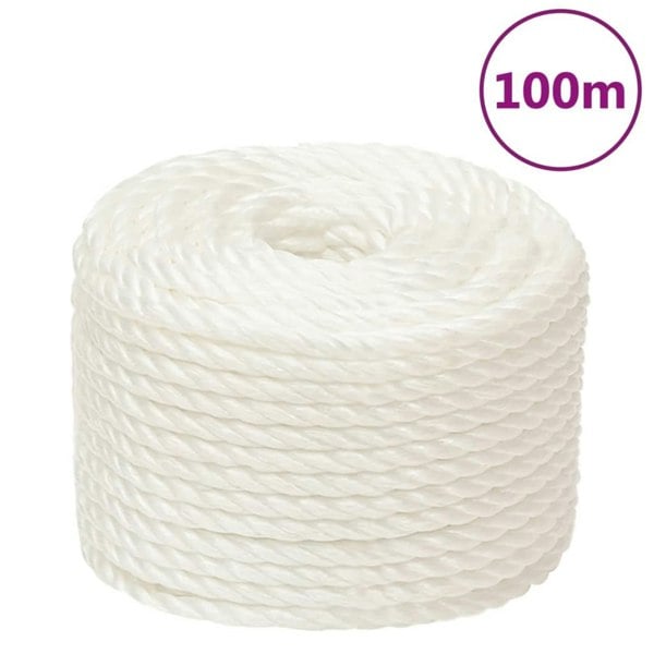 Berkfield Work Rope White 16 mm 100 m Polypropylene