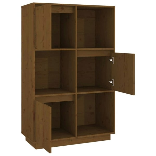 Berkfield Highboard Honey Brown 74x35x117 cm Solid Wood Pine