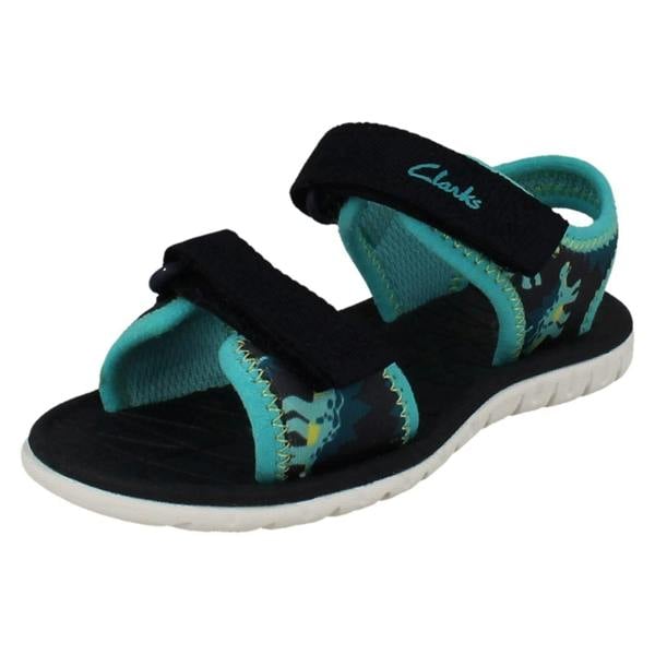Clarks Kids Clarks Pattern Detailed Adjustable Sandals - Surfing Tide T