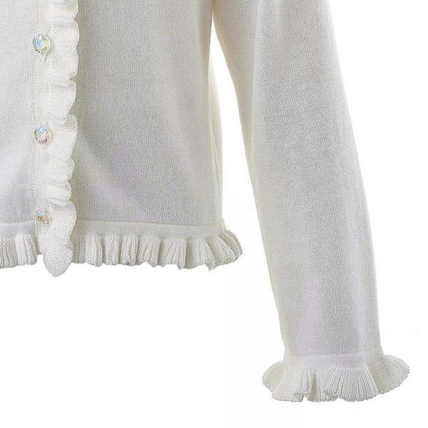 Rachel Riley Ivory Frill Cardigan
