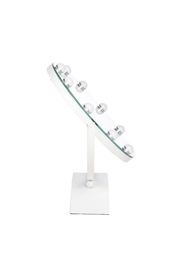Living and Home Round Hollywood Vanity Mirror Makeup Mirror with LED Lights