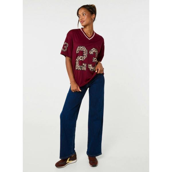 Pink Vanilla Leopard Detail Sports Jersey