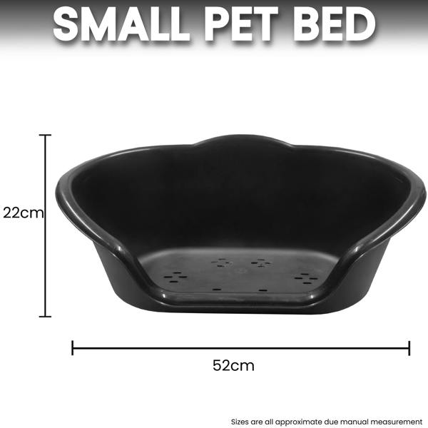 Ketoplastics Small Dog Bed Plastic Pet Bed - Black