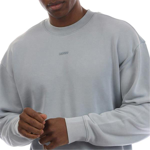 Hugo Mens Drop Shoulder Long-Sleeved Sweatshirt - Blue - 