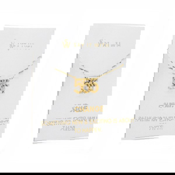 Say It With Angel Number Necklace - Gold Plated - 555