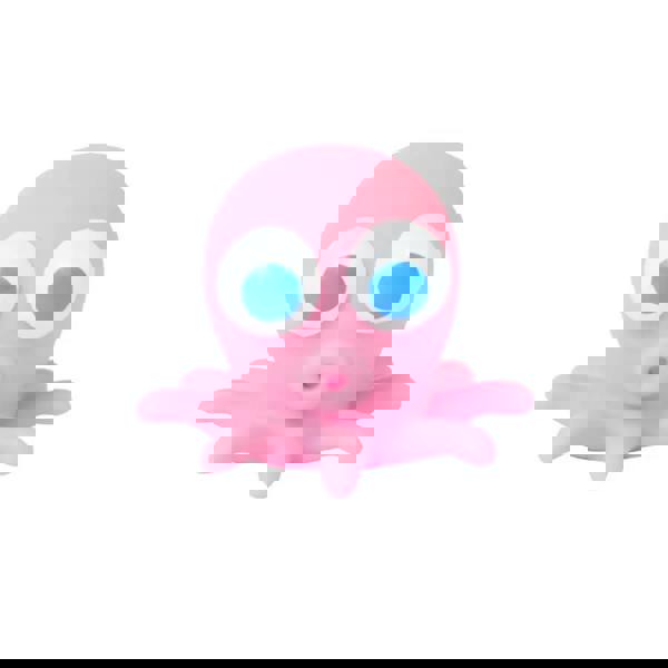 Pink Float Friend octopus water toy with googly eyes and suction feet