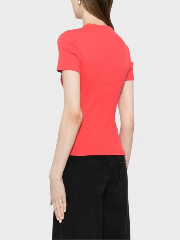 Off-White Off Stamp T-Shirt Red - Unisex