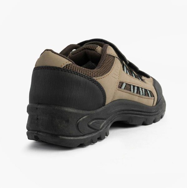 DEK ASCEND Mens Triple Touch Fasten Padded Trail Shoes Khaki/Brown