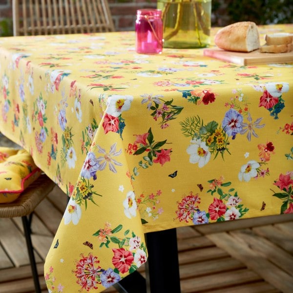 RHS Exotic Garden Shower Proof Outdoor Cotton Dining Table Cloth