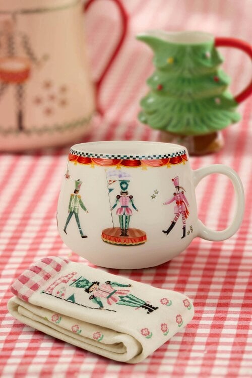 Kimm and Miller Cath Kidston Nutcracker Mug Socks and Hot Chocolate Gift Set