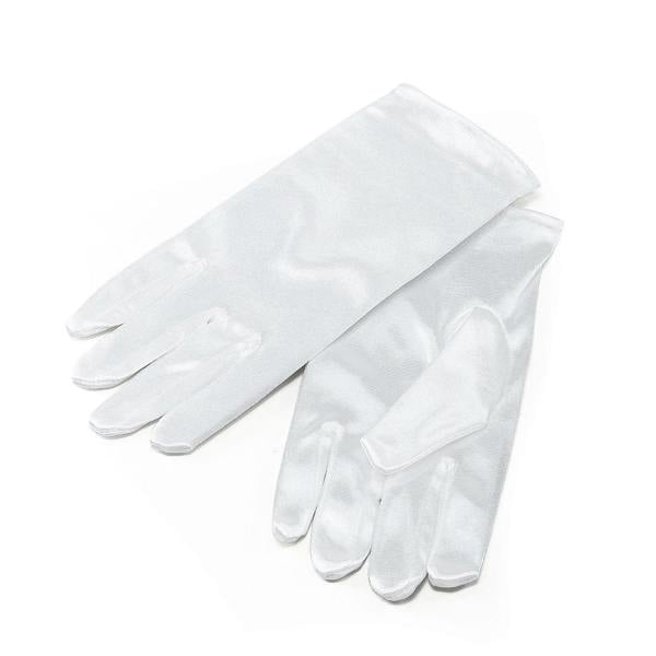 Bristol Novelty Childrens/Kids Satin Feel Gloves (1 Pair) - White - 