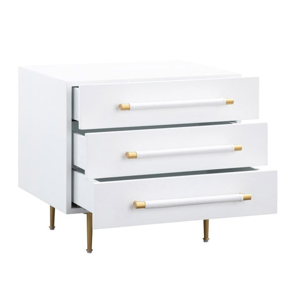 Furniture Edit Trident White Nightstand Chest Of Drawers