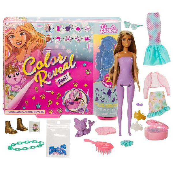 Barbie Colour Reveal Mermaid Doll with 25 Accessories Magical Toy Gift For Kids