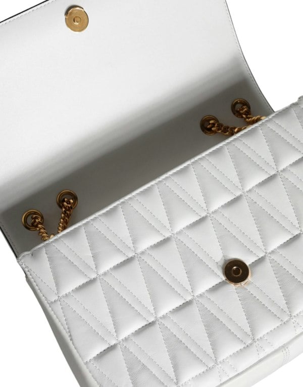 Versace La Medusa Chain Shoulder Bag - White