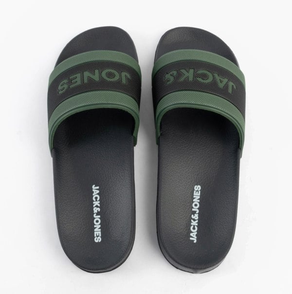 Jack & Jones JARRED Mens Sliders Anthracite