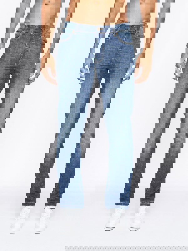 Crosshatch Chas Straight Fit Jeans Mid Wash