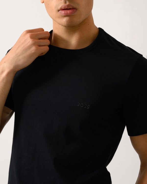 BOSS Orange Mens Three-Pack of Cotton Underwear T-Shirts with Logo Embroidery - Open Miscellaneous 965