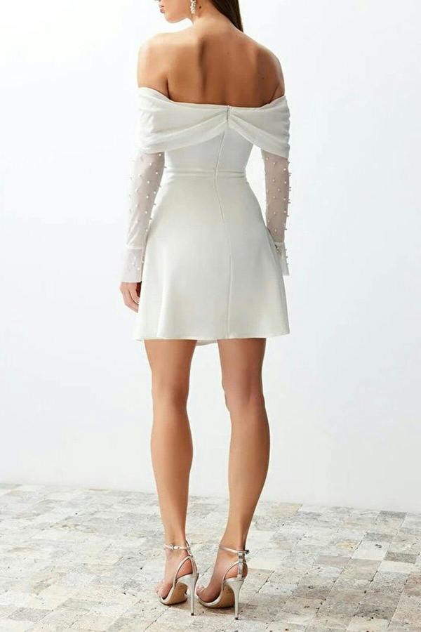 WOVCOR A-Line Lined Woven Short Dress