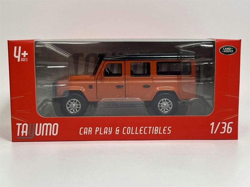 Tayumo Land Rover Defender 110 Tangiers Orange LHD 1:36 Scale LHD Tayumo 36100010