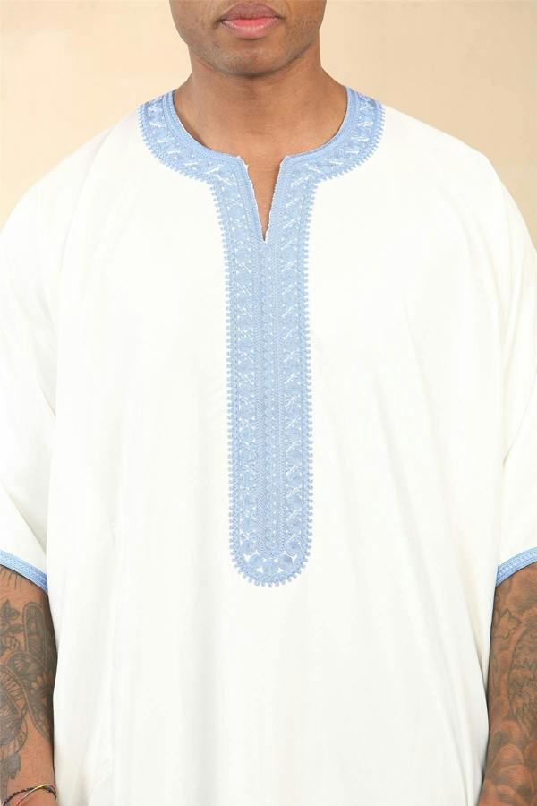 Infinity Leather Men's Moroccan Thobe Djellaba Jubba Robe Eid