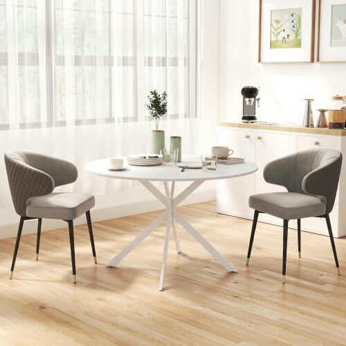 HOMCOM 120 cm Dining Table for 4, Industrial Kitchen Table with Steel Legs