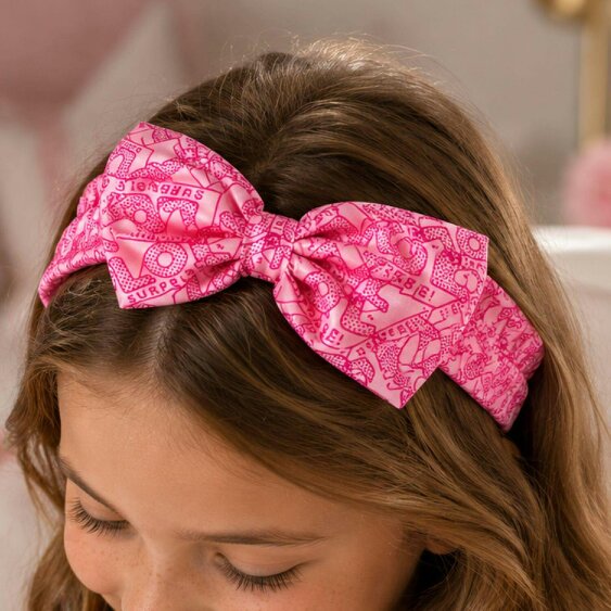 Onomato! LOL Printed Bow Hairband One Size Pink