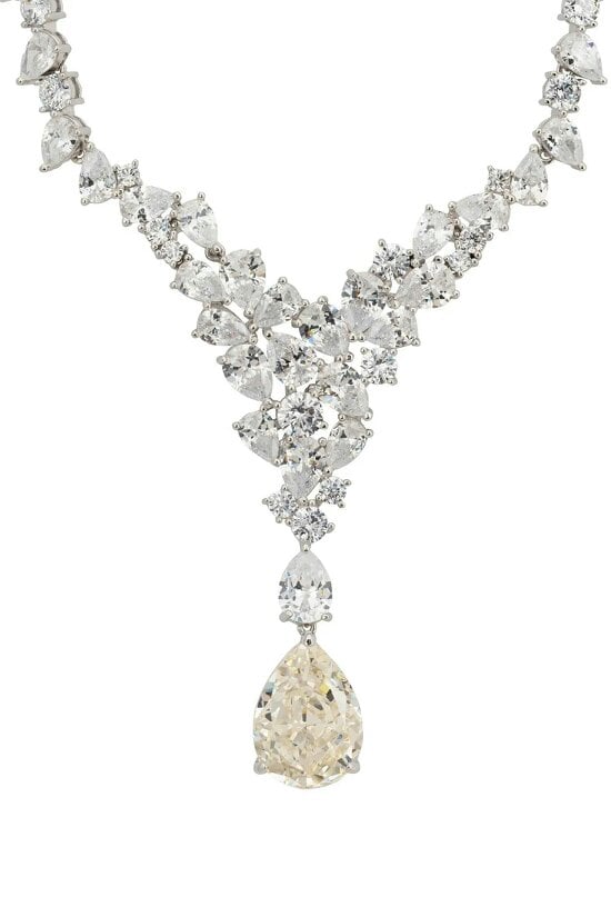 Latelita Lydia Statement Necklace Moissanite Silver