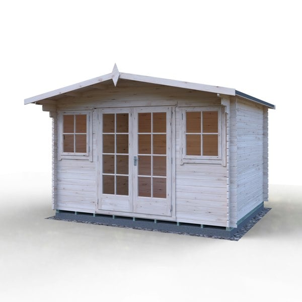 Shire Clipstone 12Gx10 Log Cabin 28mm interlock cladding - Best Shed