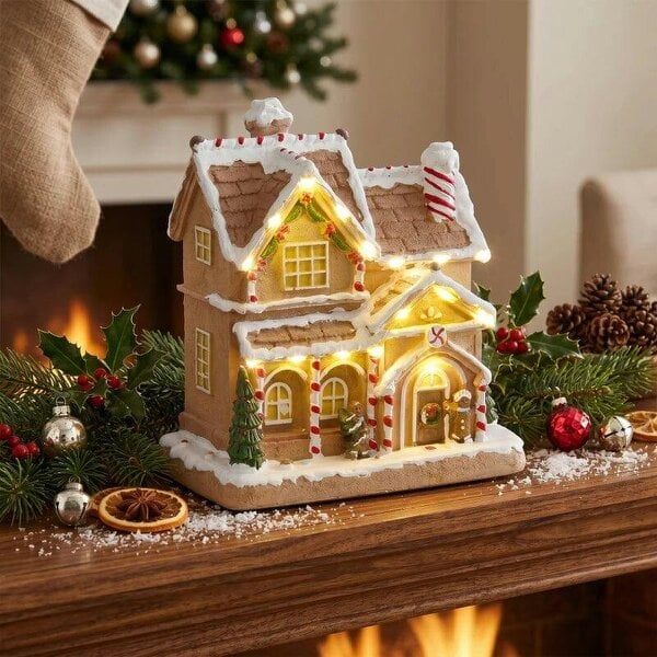 Bobobiy Gingerbread House Light & Music Christmas Decoration