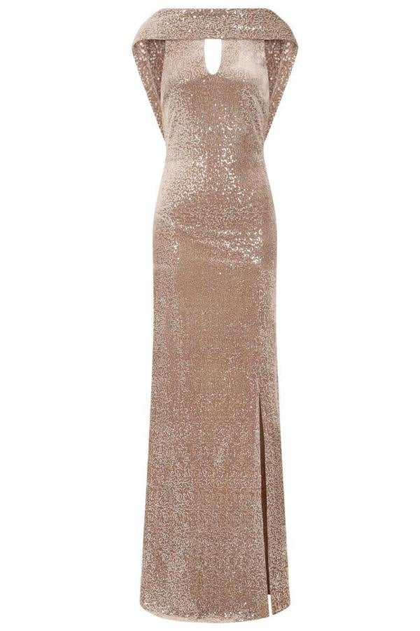 HotSquash Cowl Back Maxi Velvet Dress