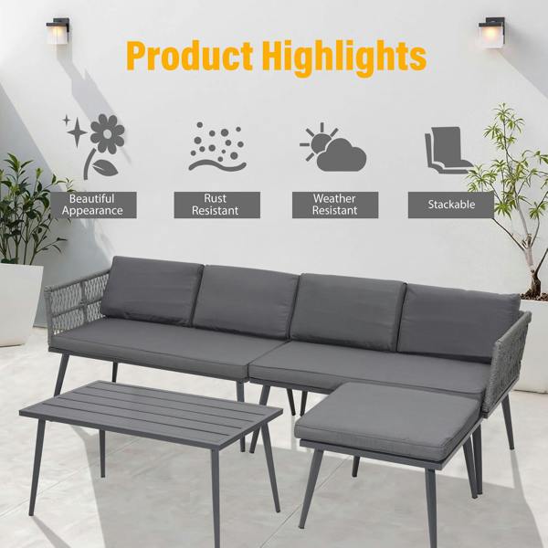 Groundlevel The Hamilton 4 Piece Outdoor Furniture Set